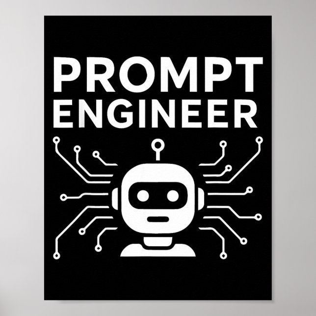 Prompt Engineer Apparel Funny Ai Tech Humor Gift  Poster (Vorne)