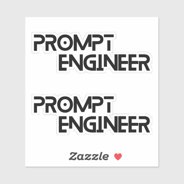 Prompt engineer minimalist quote aufkleber (Blatt)