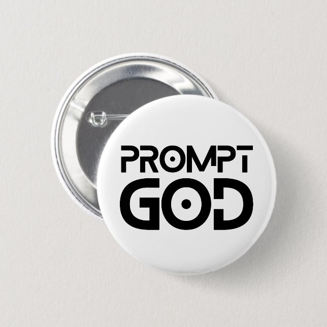 Prompt Engineer Prompt God AI Tech Prompt Master Button (Vorne & Hinten)