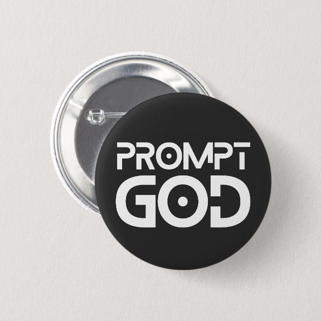 Prompt Engineer Prompt God AI Tech Prompt Master Button (Vorne & Hinten)