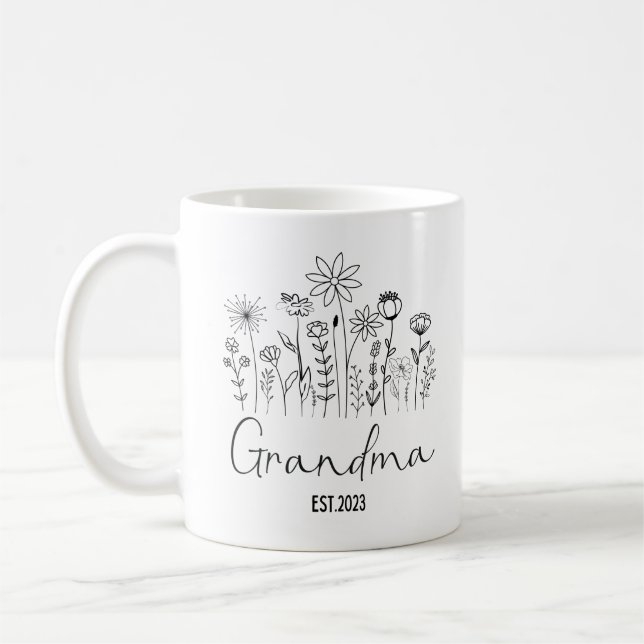 Promu À Grand-Mère 2023 Mug, Grand-Mère 2023 Mug (Gauche)