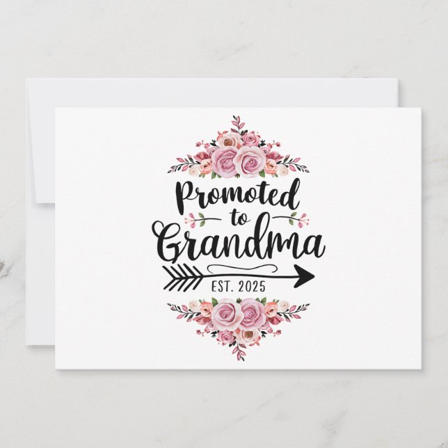 Promu À Grand-Mère 2025 Faire-part De Grossesse (Devant)