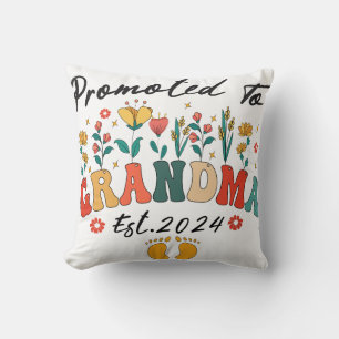 Promu à Grand-mère est. coussin GrandparThrow 2024