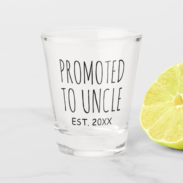 Promu À Oncle | Nouveau verre de prise cadeau bébé (Devant)