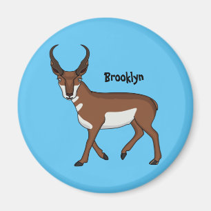 Pronghorn-Antiope-Cartoon Magnet