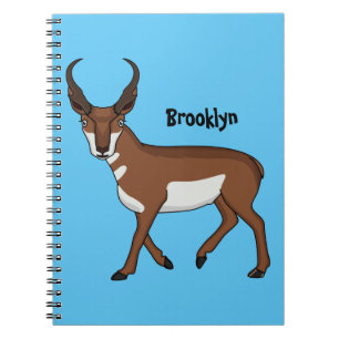 Pronghorn-Antiope-Cartoon Notizblock