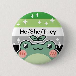 Pronomen-Flag-Fahne Button