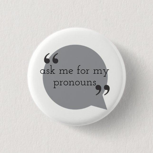 Pronomina Button (Vorderseite)