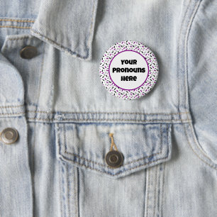 PRONOTIERT Fahnen mit Regenbogensprinklern asexuel Button
