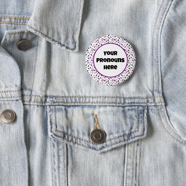 PRONOTIERT Fahnen mit Regenbogensprinklern asexuel Button (Beispiel)