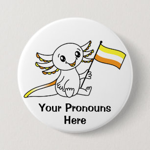 PRONOTIERT Niedliche Axolotl- + Maverique Pride Fl Button