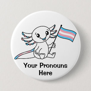 PRONOTIERT Niedliche Axolotline mit dem Trans-Prid Button