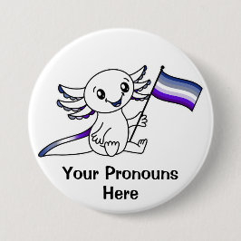 PRONOTIERT Niedliches Flag Axolotl + Butch Lesbian Button