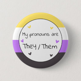 Pronoun-Button, nichtbinär Button