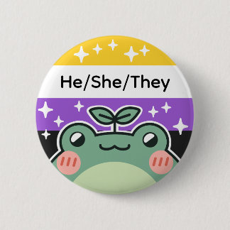 Pronoun-Flag, nicht binär Button
