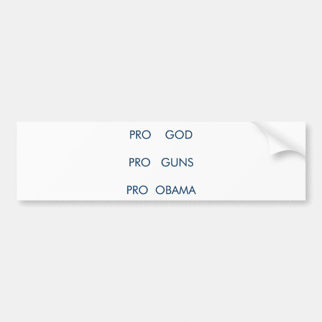 Proobama- und Gewehr-Autoaufkleber Autoaufkleber (Vorne)