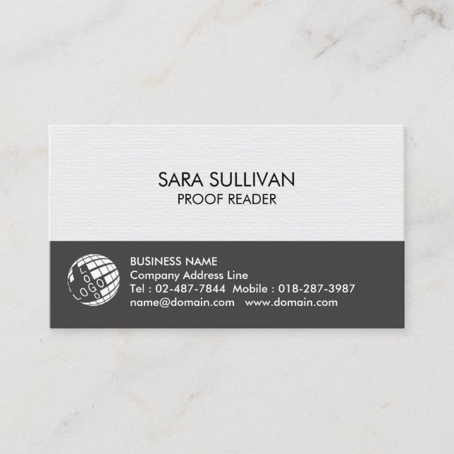 Proofreader Print Publishing Business Card Visitenkarte (Vorderseite)