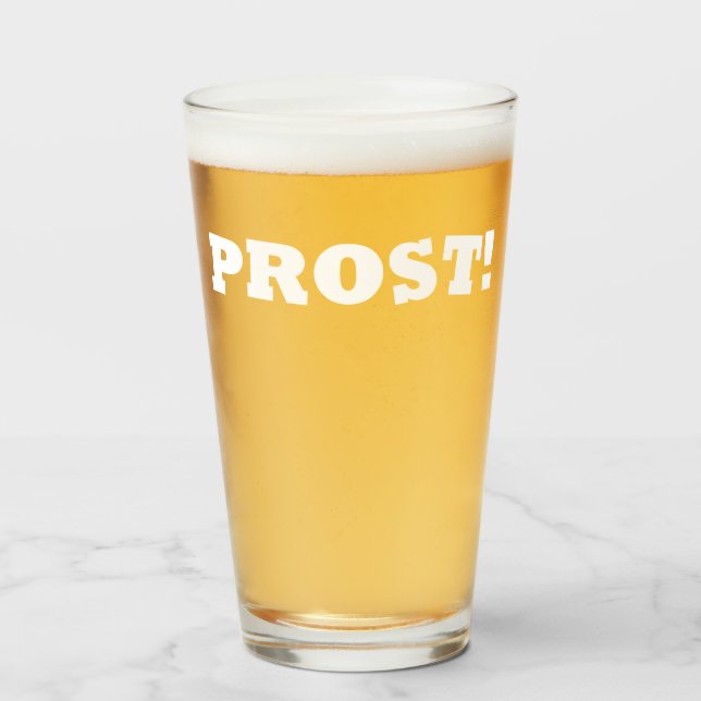 Proost! Octoberfest Beer Glas (Vorne (Gefüllt))