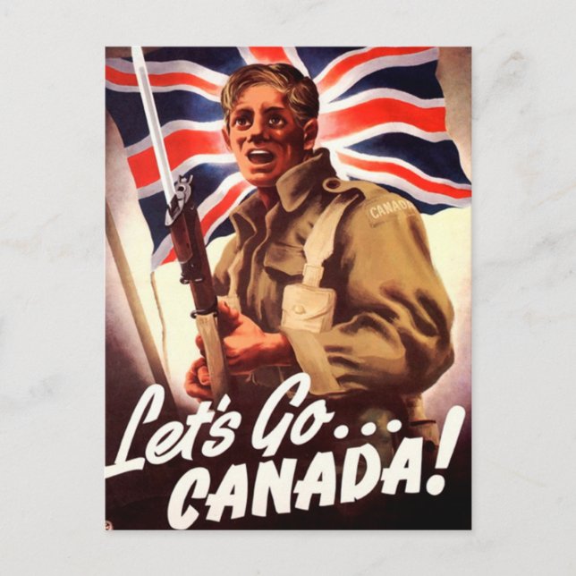 Propaganda des kanadischen Krieges Postkarte (Vorderseite)