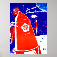Propaganda für das sowjetische Weltraumposter