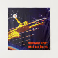 Propaganda für das sowjetische Weltraumposter