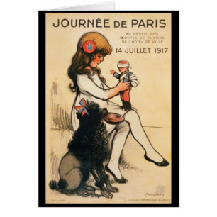 Propaganda-Plakat Pariskind-1917 und -pudel-