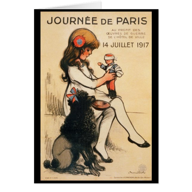 Propaganda-Plakat Pariskind-1917 und -pudel- (Vorne)