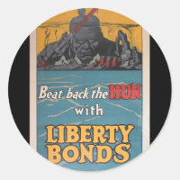 Propaganda Poster "Beat Back the Hun" Erster Weltk