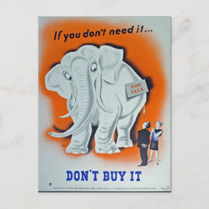 Propaganda Poster "Wenn du es nicht brauchst ..." Postkarte