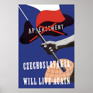 Propagandaplakat aus dem Zweiten Weltkrieg Tschech Poster