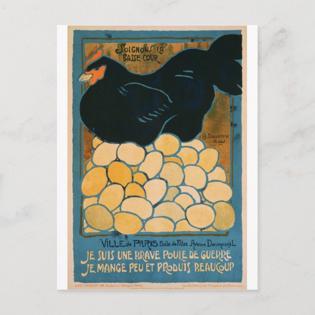 Propagandaposter aus dem Französischen Krieg - Gut Postkarte (Vorderseite)