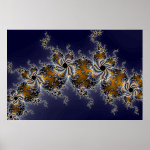 Propelleflora - wirbelloses Fraktal Poster