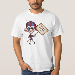 Propeller-Hut-Typ mit Zeichen T-Shirt