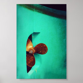 Propellerboote des Schiffes Aquamarin Poster