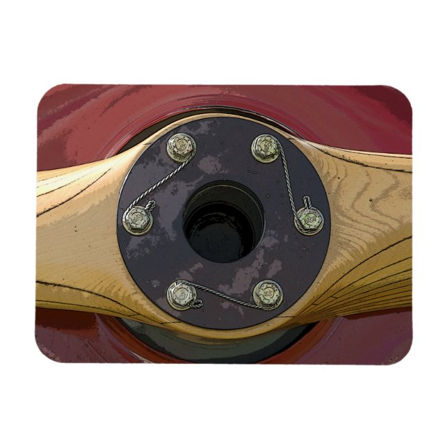 Propellerwaage aus Holz Magnet (Horizontal)