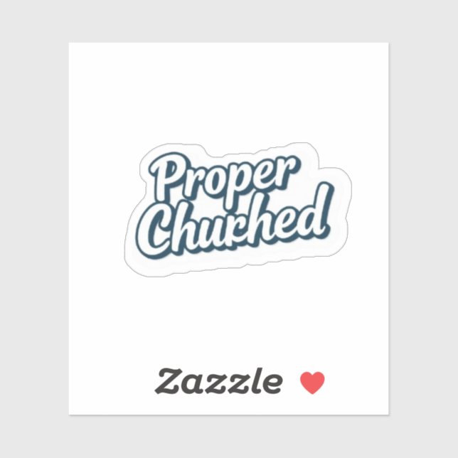 Proper Chuffed Funny UK Aesthetic Aufkleber (Blatt)