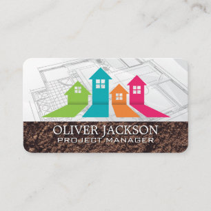 Property Homes Logo Blaupausen Visitenkarte