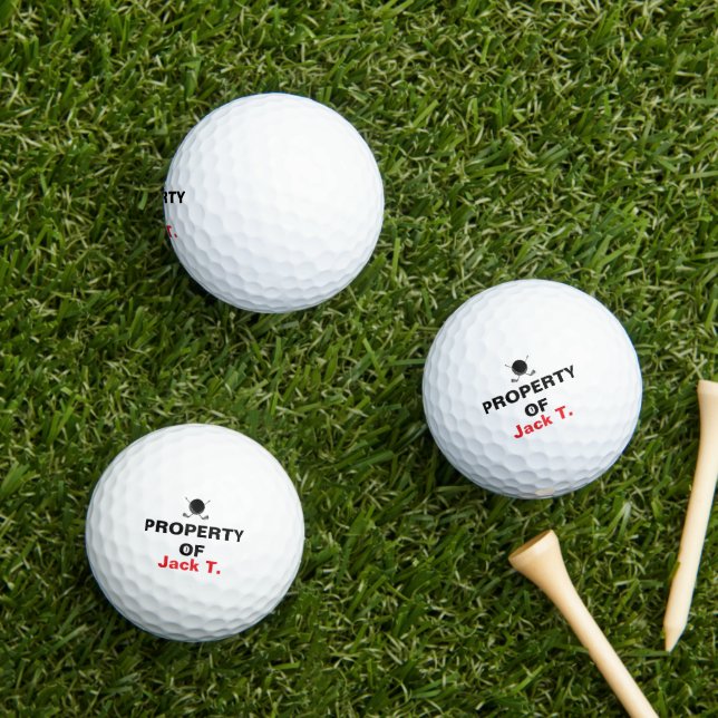 Property Of Golf Dad Fathers Day Design Golfball (Insitu Gras)