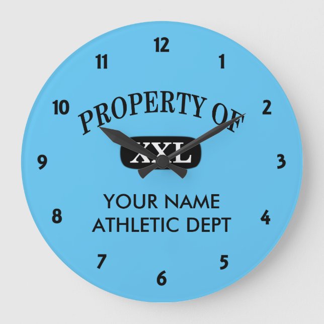 Property of XXL Your Name Große Wanduhr (Vorderseite)