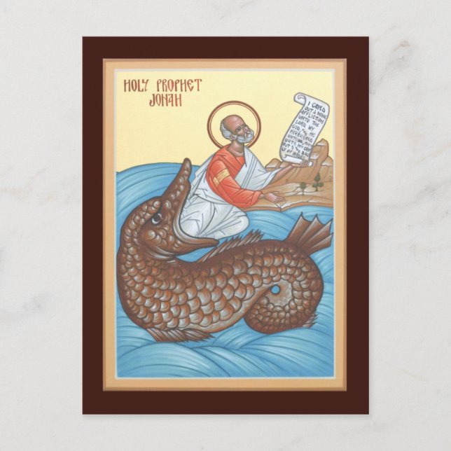 Prophet Jonah Prayer Card Postkarte (Vorderseite)