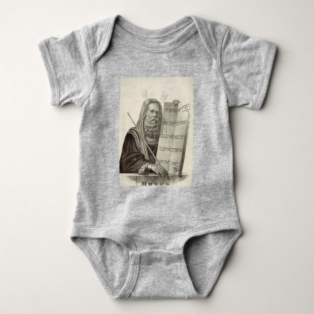 Prophet Mose mit den Tabletten des Gesetzes Baby Strampler (Vorderseite)