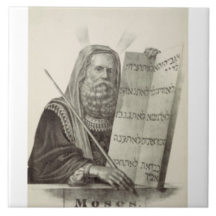 Prophet Mose mit den Tabletten des Gesetzes Fliese