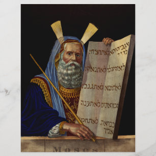 Prophet Mose mit den Tabletten des Gesetzes Flyer