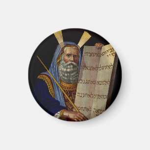 Prophet Mose mit den Tabletten des Gesetzes Magnet