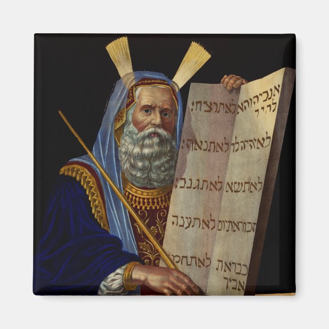 Prophet Mose mit den Tabletten des Gesetzes Magnet (Vorne)
