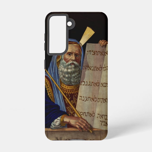 Prophet Mose mit den Tabletten des Gesetzes Samsung Galaxy Hülle (Rückseite)