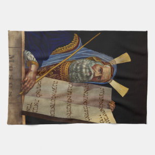 Prophet Moses mit den Gesetzestafeln  Geschirrtuch