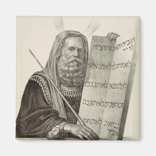 Prophet Moses mit den Gesetzestafeln Magnet