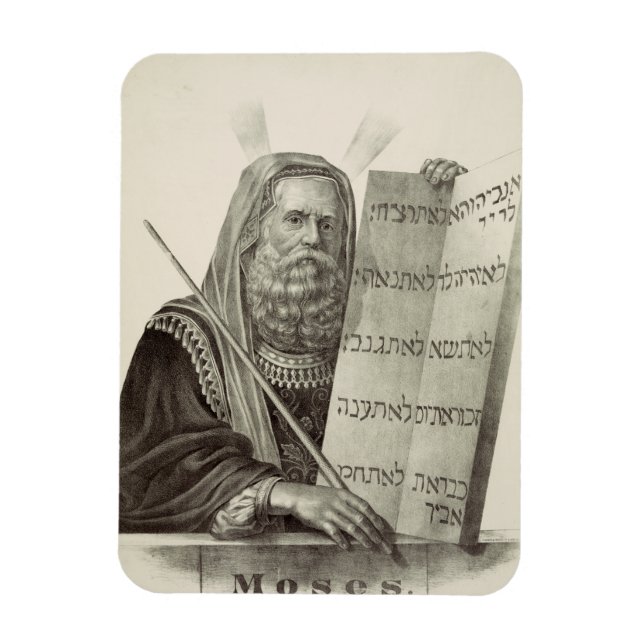 Prophet Moses mit den Gesetzestafeln Magnet (Vertikal)