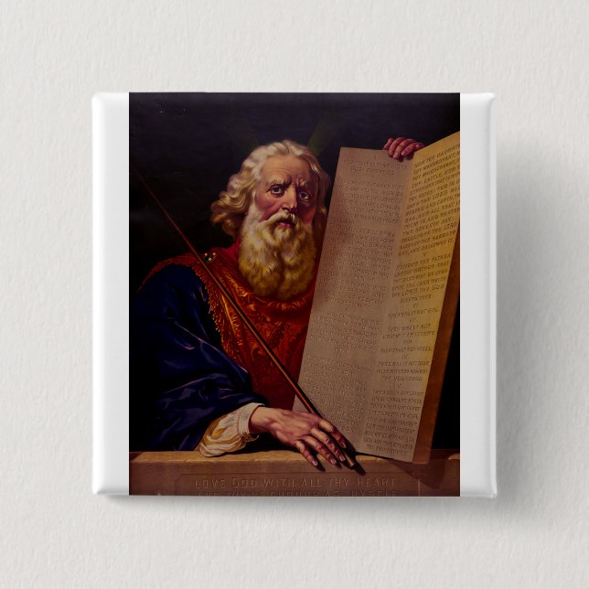 Prophet Moses on Mount Sinai – High-Fidelity Epic  Button (Vorderseite)